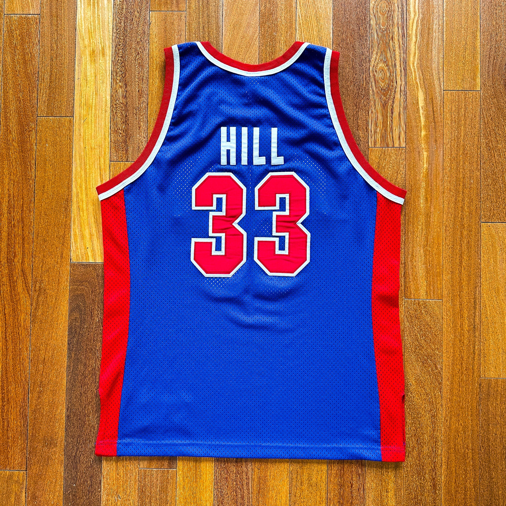 VINTAGE GRANT HILL #33 DETROIT PISTONS NBA AUTHENTIC CHAMPION