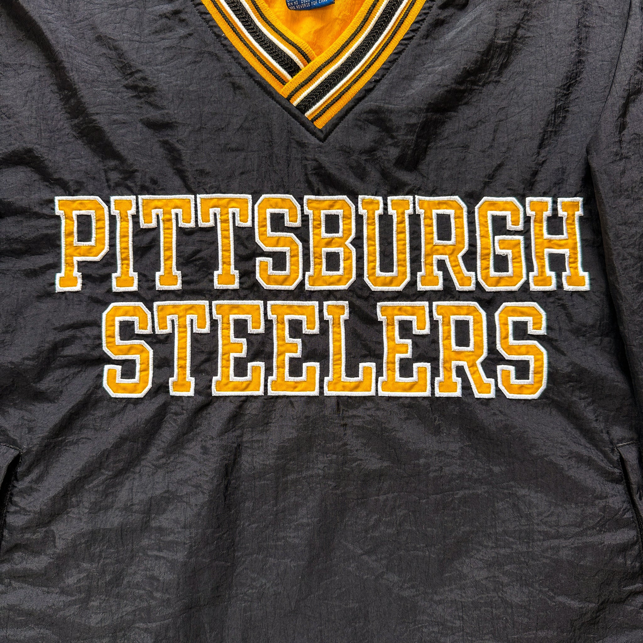 VINTAGE PITTSBURGH STEELERS NFL PRO LINE CHAMPION NYLON PULLOVER
