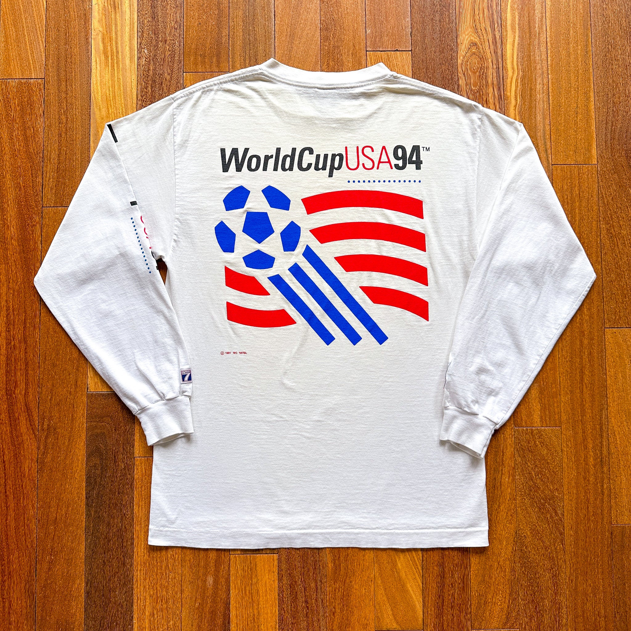 1994 USA WORLD CUP SOCCER LOGO 7 LONG SLEEVE PRINTED T-SHIRT